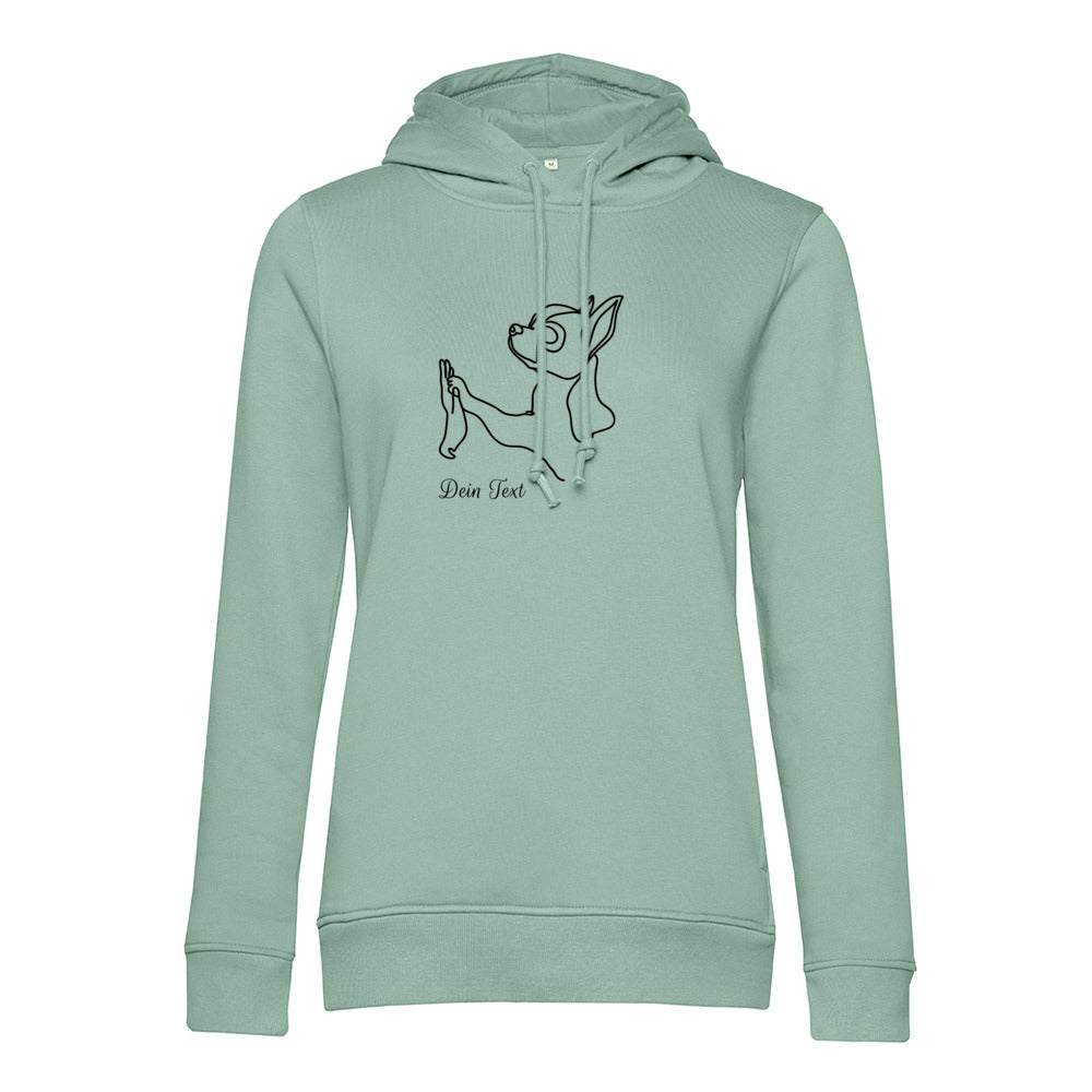 Chihuahua Team - Bio-Hoodie für Damen-Dein Wunschtext