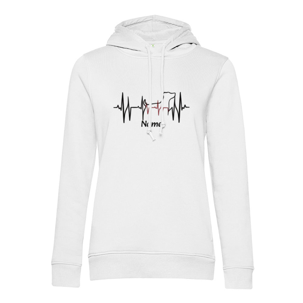 Lebenslinie- Bio-Hoodie für Damen | Personalisiert