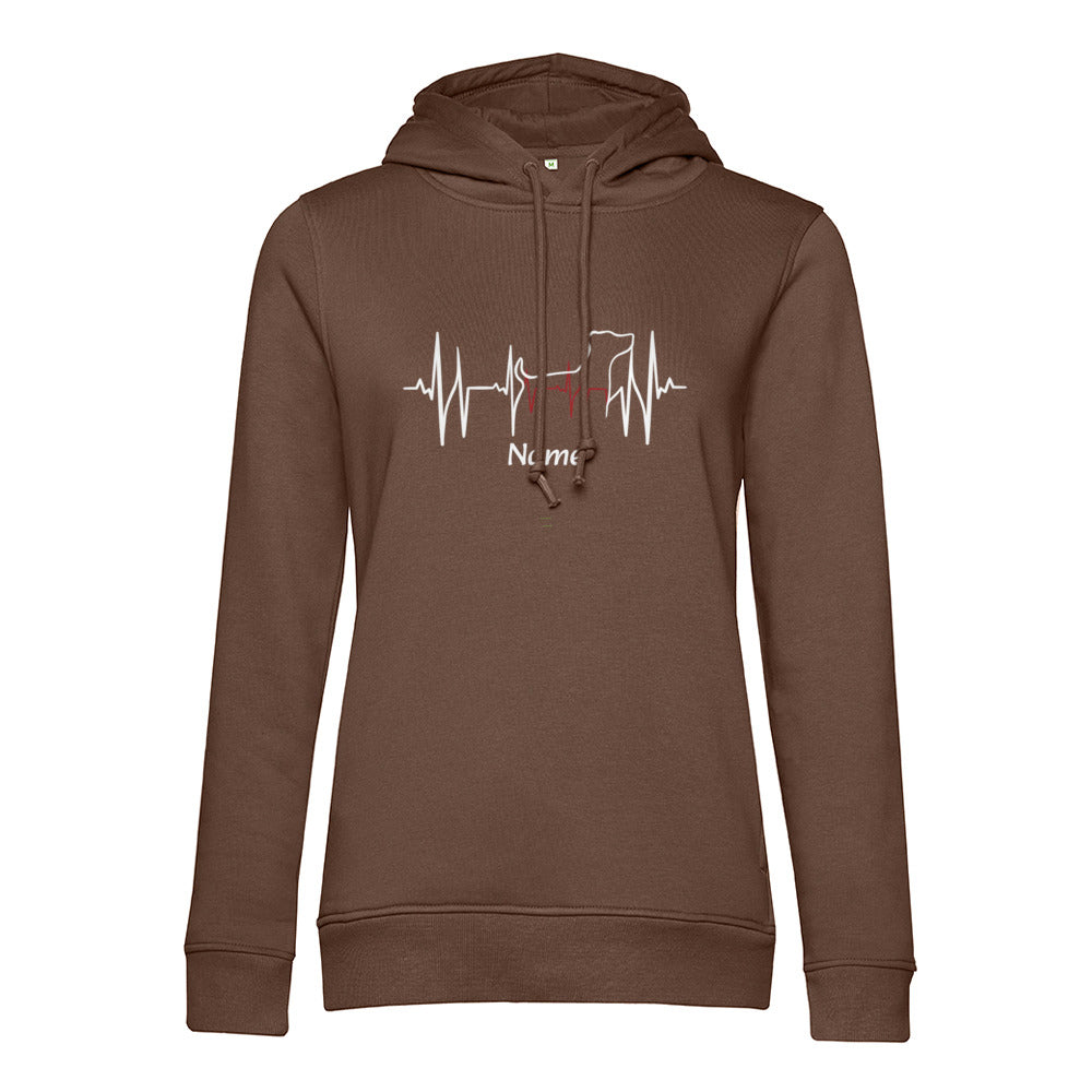 Lebenslinie- Bio-Hoodie für Damen | Personalisiert