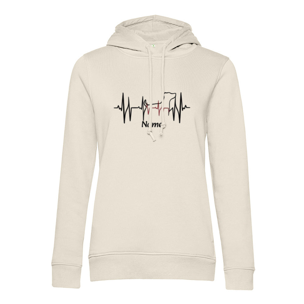 Lebenslinie- Bio-Hoodie für Damen | Personalisiert