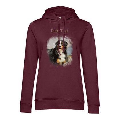 Personalisiertes Hunde Bio-Hoodie für Damen mit Foto