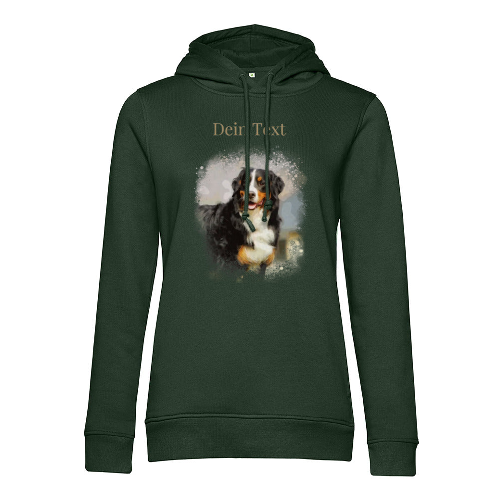 Personalisiertes Hunde Bio-Hoodie für Damen mit Foto