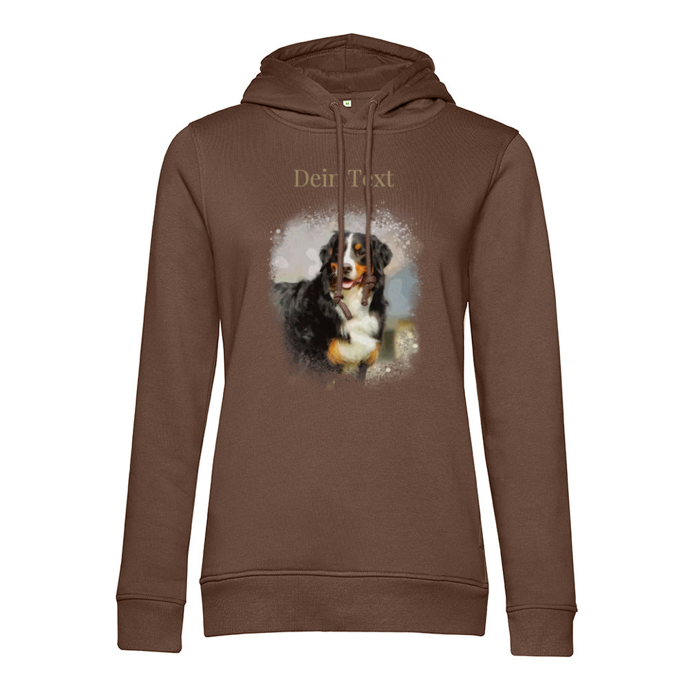 Personalisiertes Hunde Bio-Hoodie für Damen mit Foto