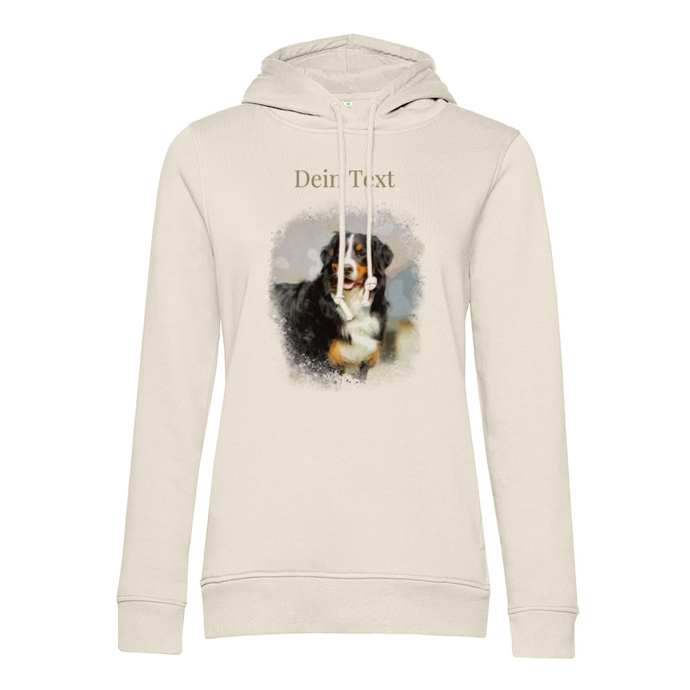Personalisiertes Hunde Bio-Hoodie für Damen mit Foto
