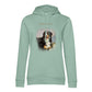 Personalisiertes Hunde Bio-Hoodie für Damen mit Foto