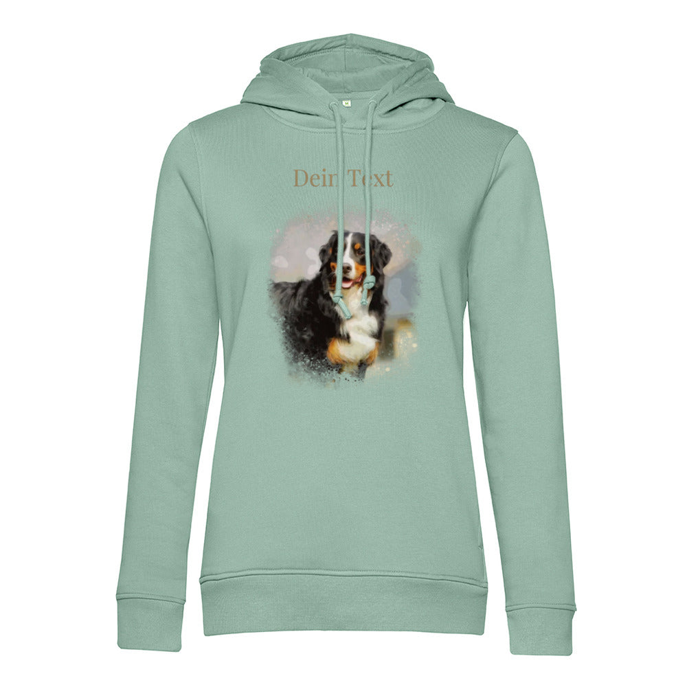 Personalisiertes Hunde Bio-Hoodie für Damen mit Foto