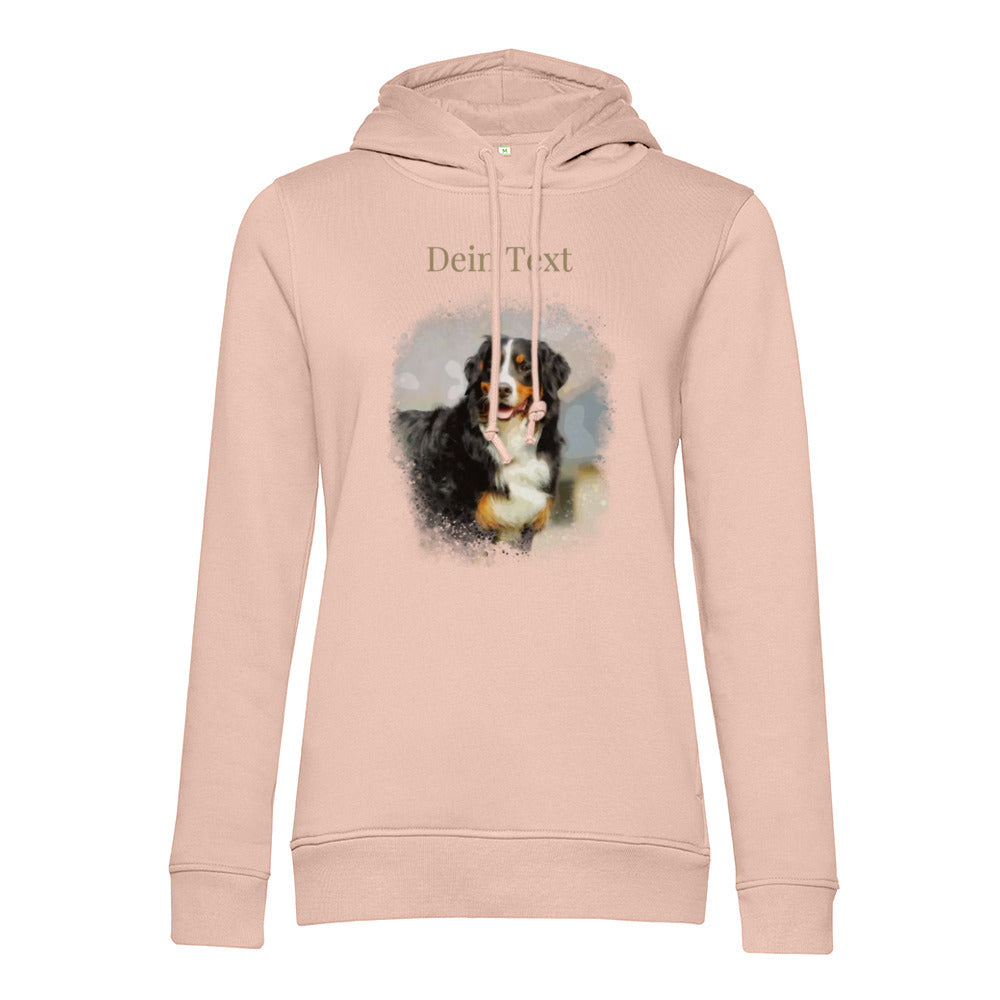 Personalisiertes Hunde Bio-Hoodie für Damen mit Foto