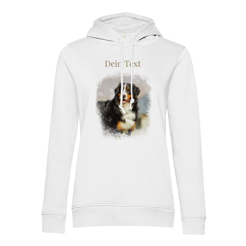 Personalisiertes Hunde Bio-Hoodie für Damen mit Foto