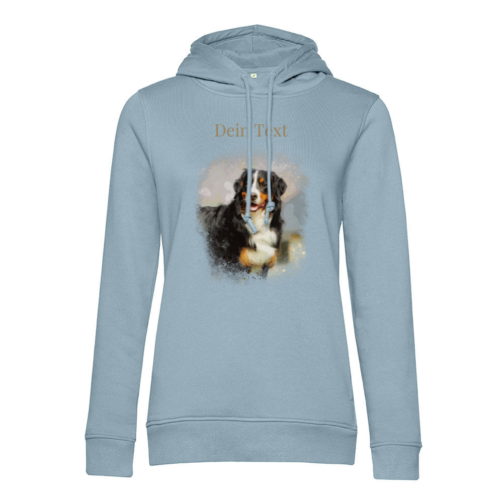 Personalisiertes Hunde Bio-Hoodie für Damen mit Foto