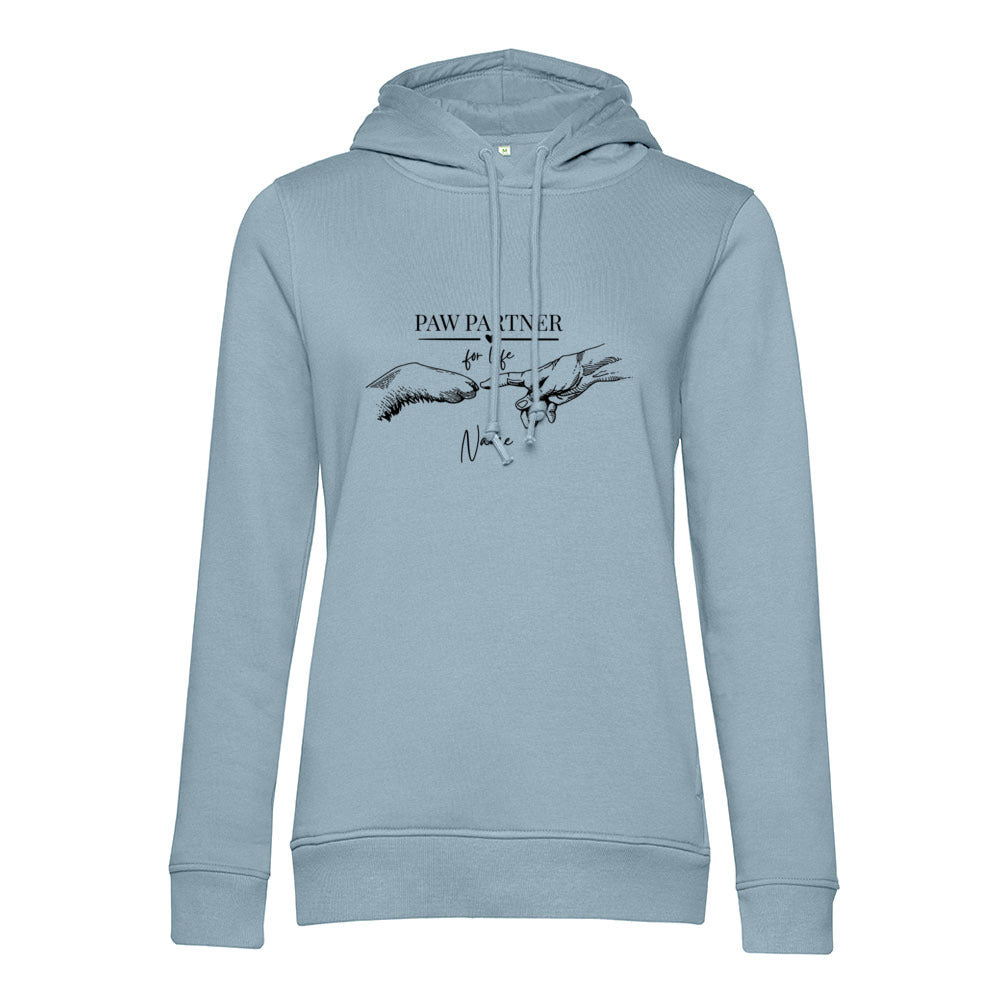 Paw Partner - Bio-Hoodie für Damen-Dein Wunschtext