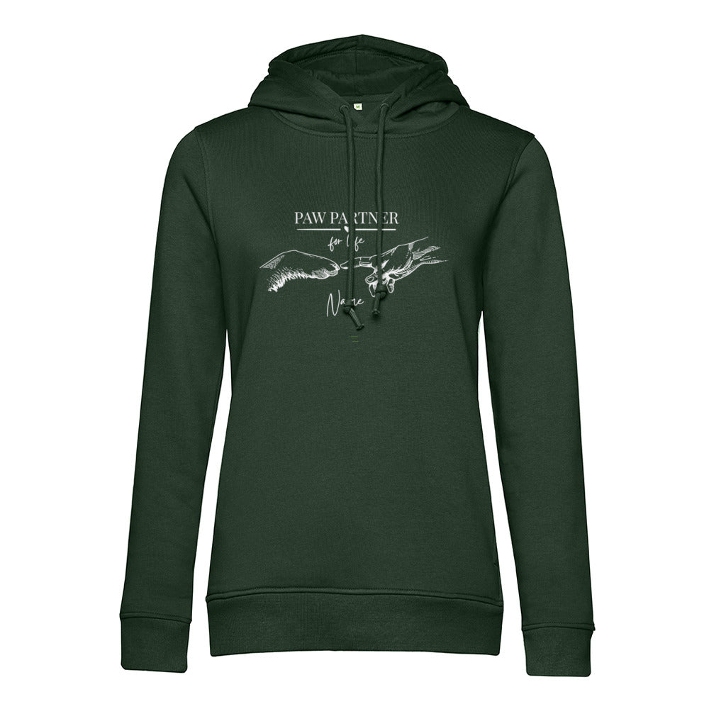 Paw Partner - Bio-Hoodie für Damen-Dein Wunschtext