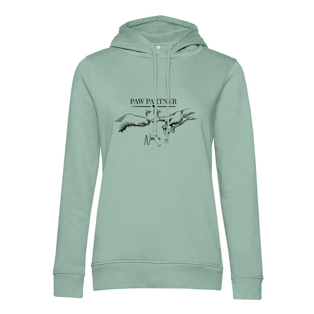 Paw Partner - Bio-Hoodie für Damen-Dein Wunschtext