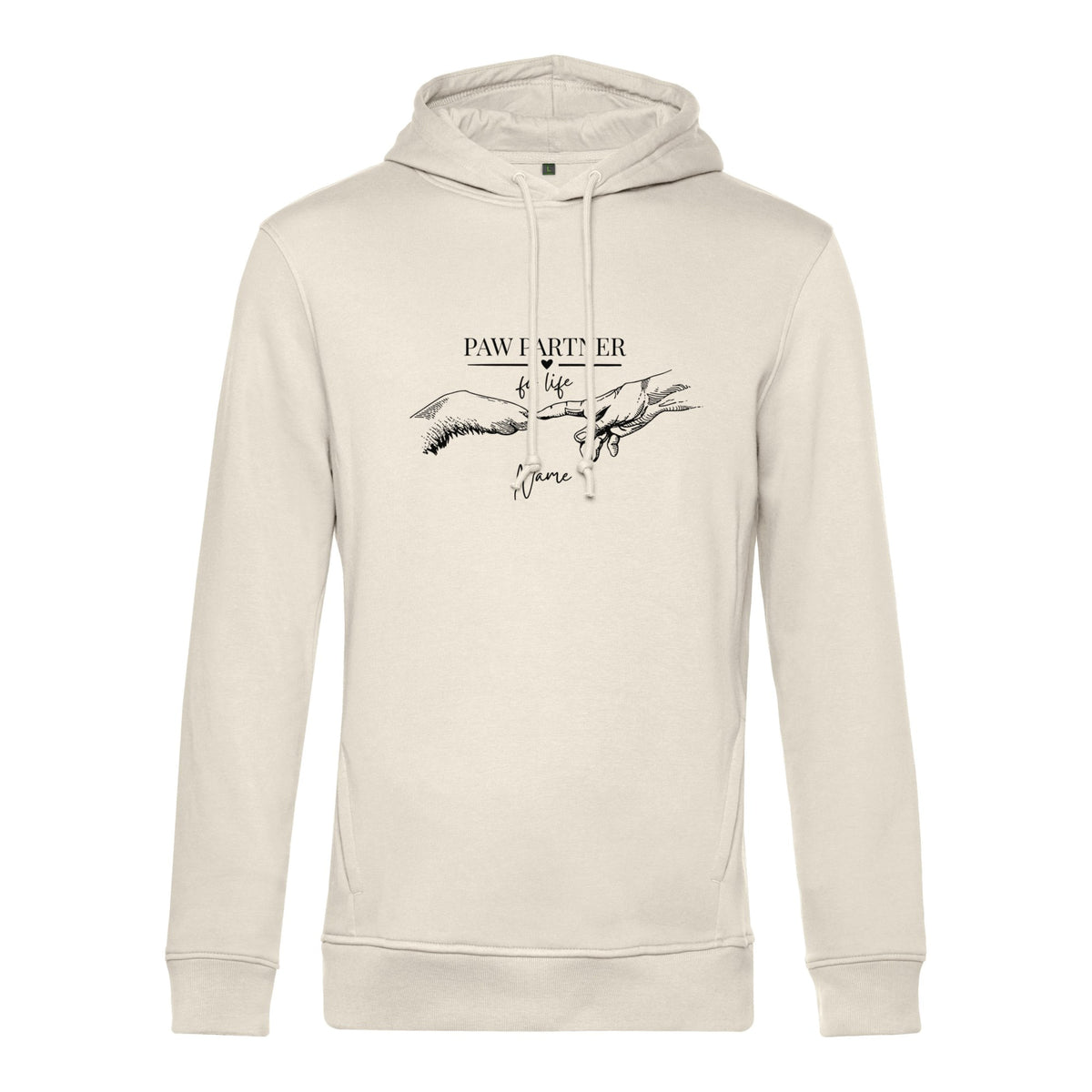Paw Partner - Bio-Hoodie für Herren-Dein Wunschtext