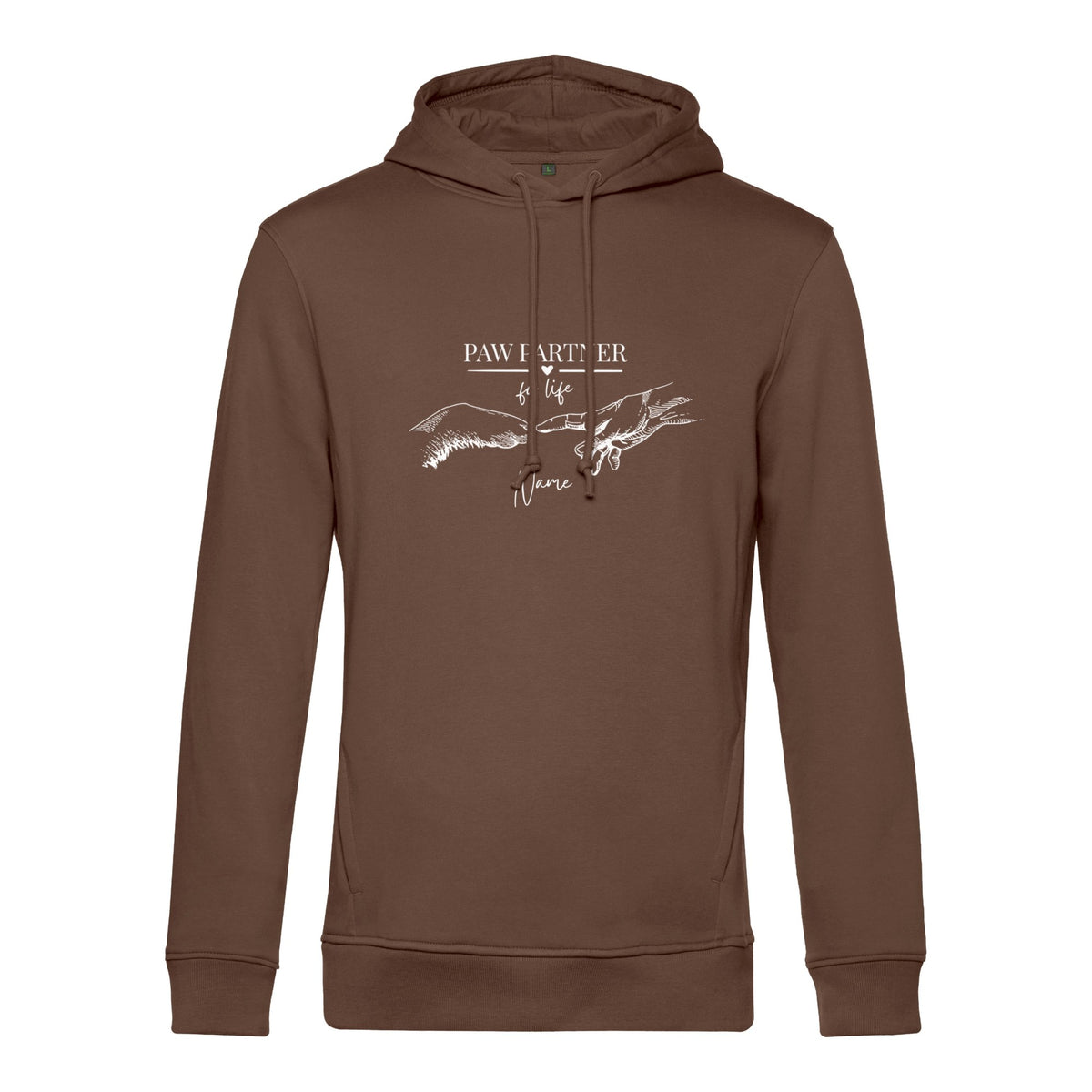 Paw Partner - Bio-Hoodie für Herren-Dein Wunschtext