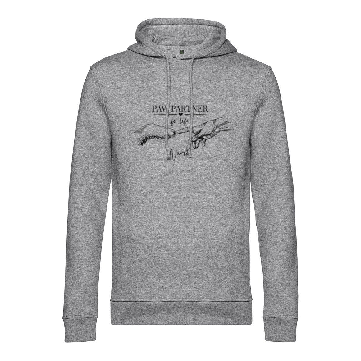 Paw Partner - Bio-Hoodie für Herren-Dein Wunschtext