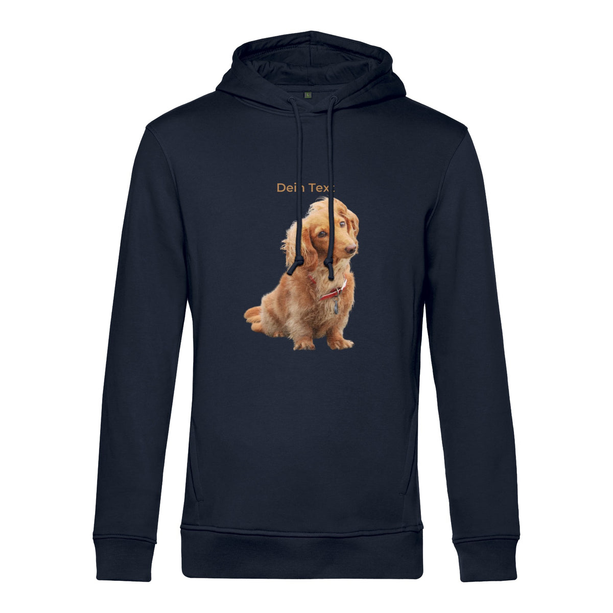 Hunde Bio-Hoodie für Herren mit Foto – Hintergrund wird entfernt
