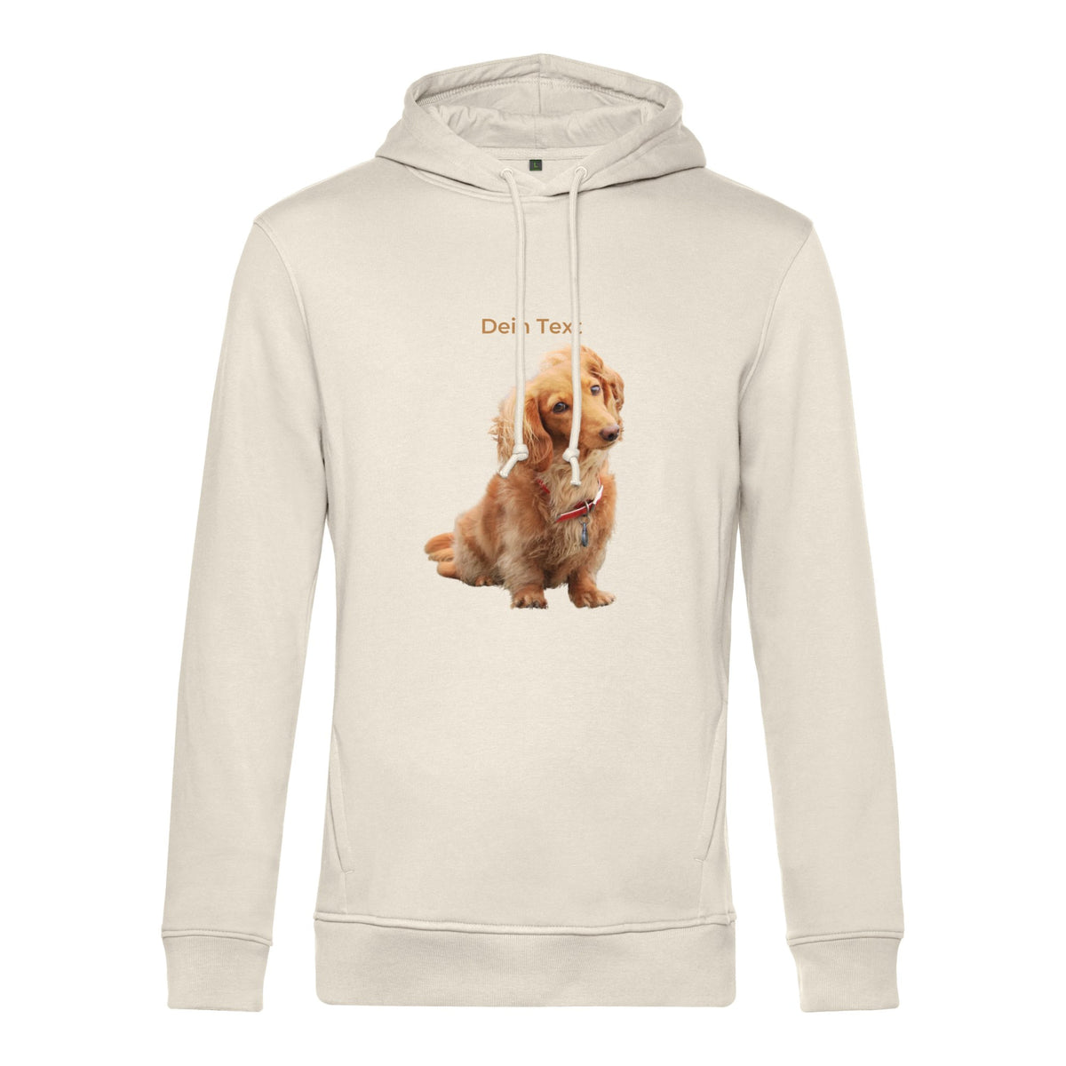 Hunde Bio-Hoodie für Herren mit Foto – Hintergrund wird entfernt