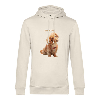 Hunde Bio-Hoodie für Herren mit Foto – Hintergrund wird entfernt