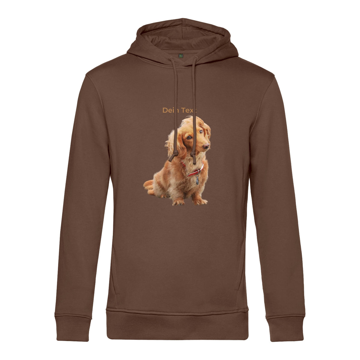Hunde Bio-Hoodie für Herren mit Foto – Hintergrund wird entfernt