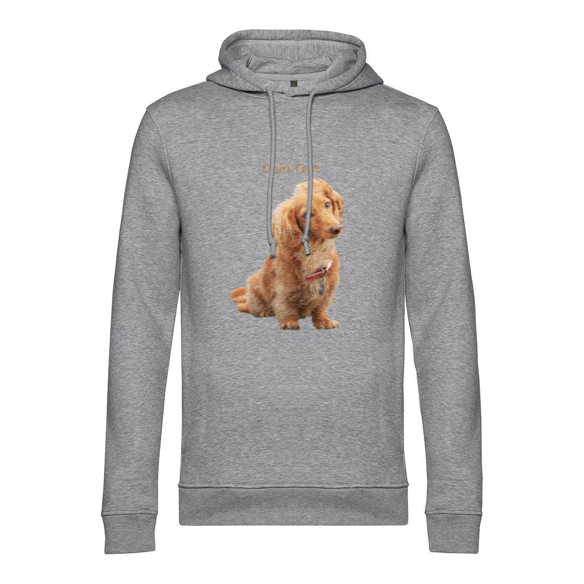 Hunde Bio-Hoodie für Herren mit Foto – Hintergrund wird entfernt