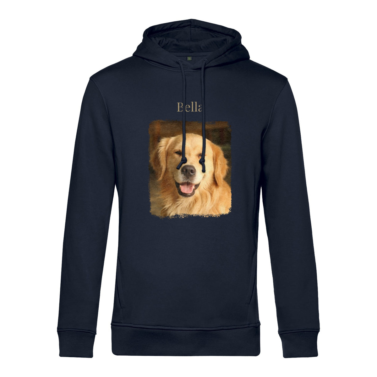 Personalisiertes Hunde Bio-Hoodie für Herren mit Foto