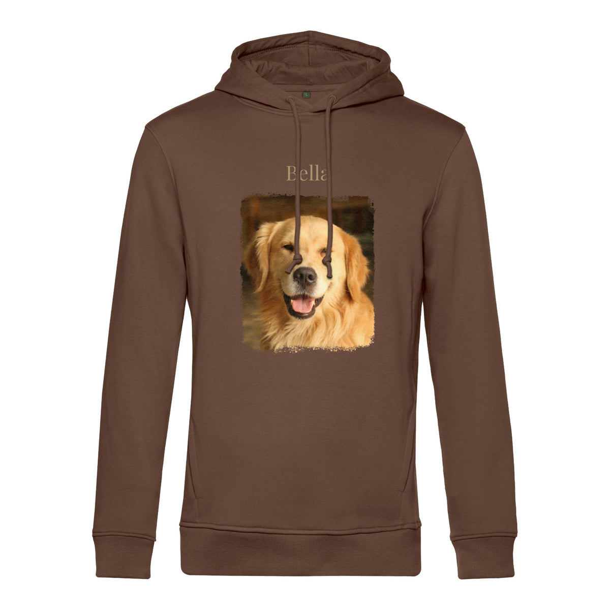 Personalisiertes Hunde Bio-Hoodie für Herren mit Foto