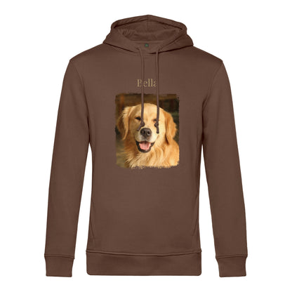 Personalisiertes Hunde Bio-Hoodie für Herren mit Foto