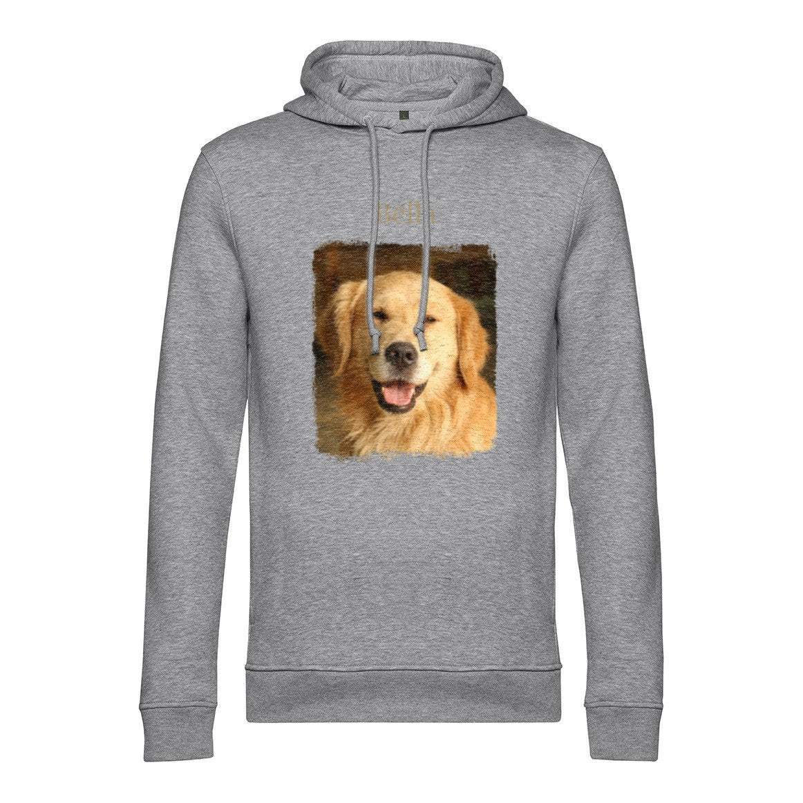 Personalisiertes Hunde Bio-Hoodie für Herren mit Foto