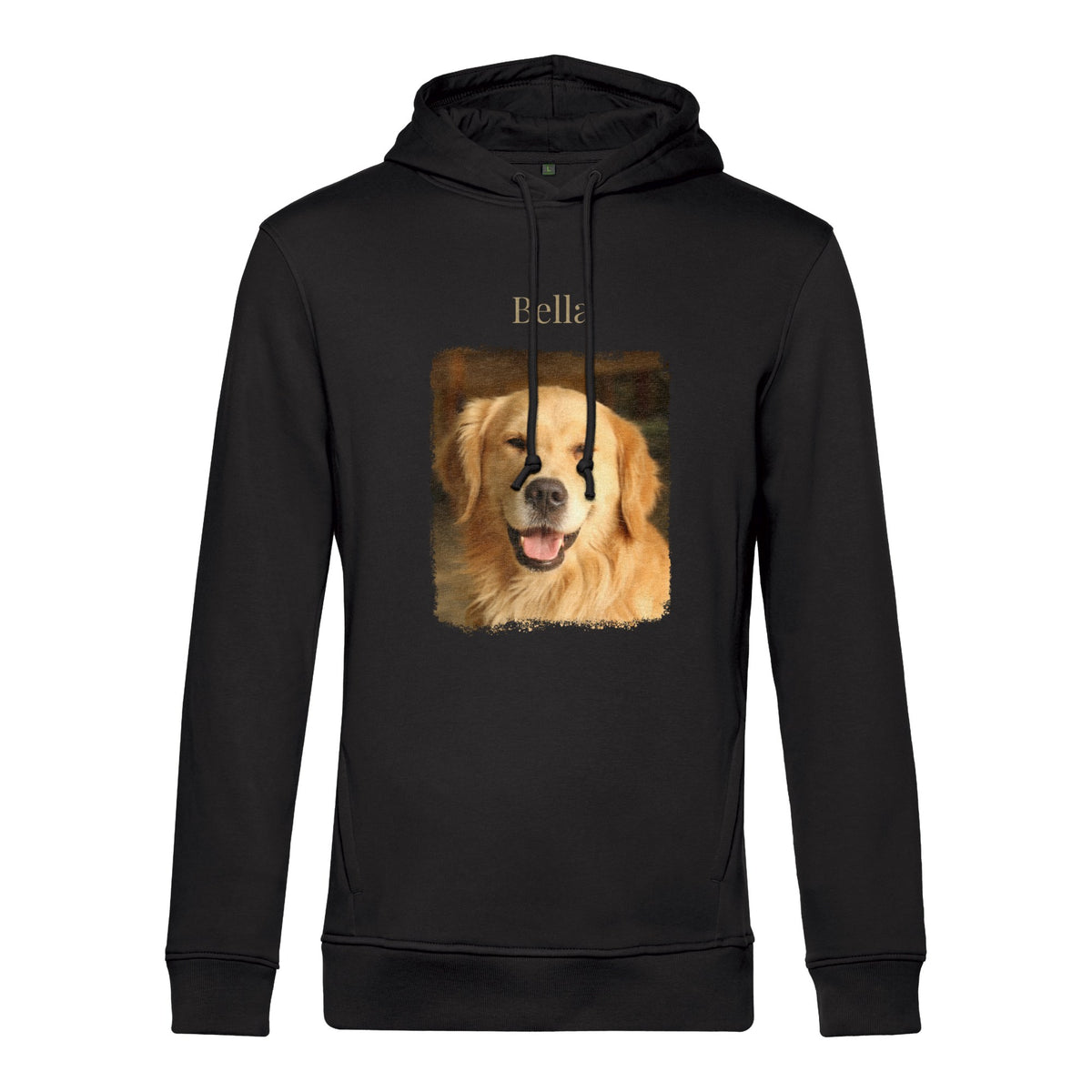 Personalisiertes Hunde Bio-Hoodie für Herren mit Foto