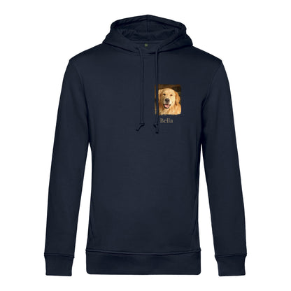 Hunde Bio-Hoodie für Herren mit Foto & Name | Personalisiert
