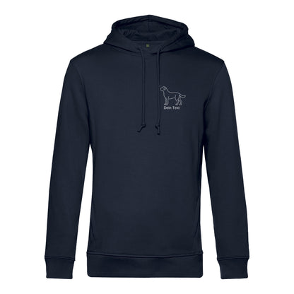 Labrador mit Herz - Bio-Hoodie für Herren - Dein Wunschtext