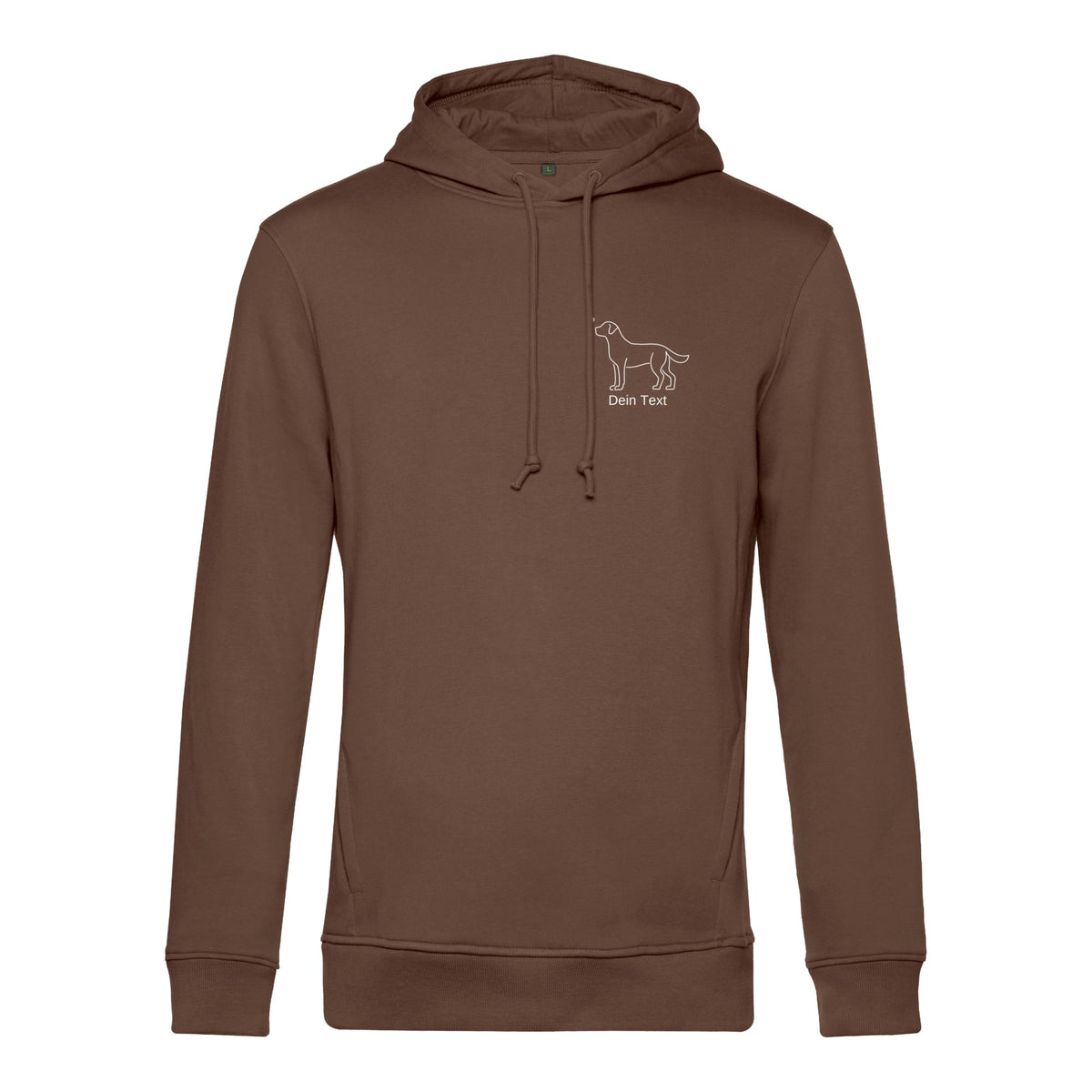Labrador mit Herz - Bio-Hoodie für Herren - Dein Wunschtext