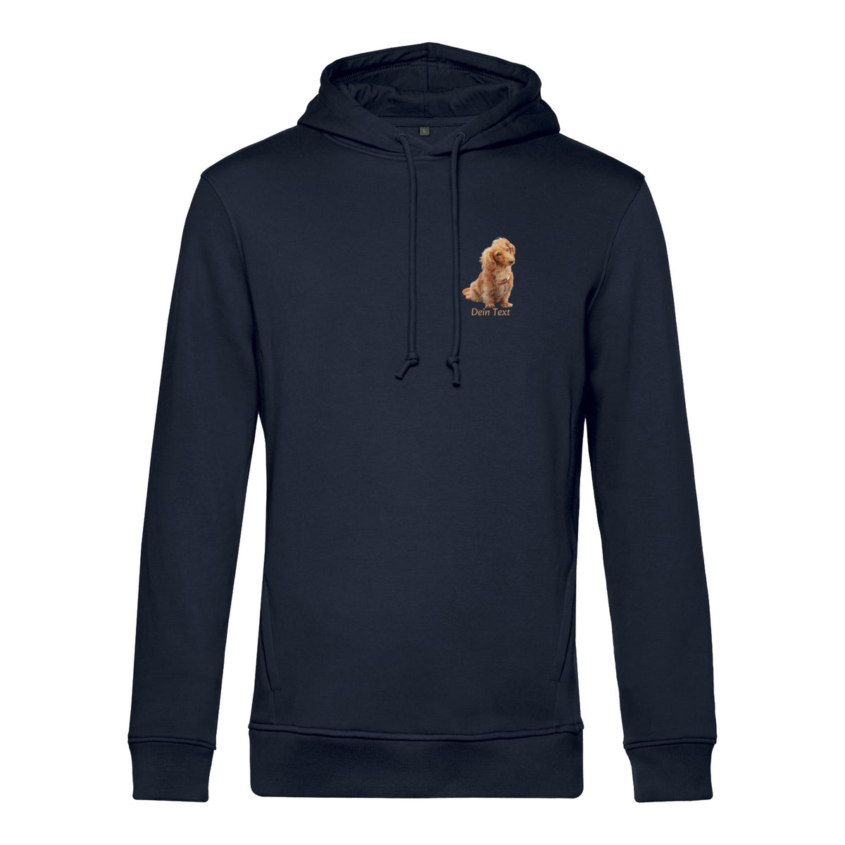 Hunde Bio-Hoodie für Herren mit Foto – Hintergrund wird entfernt | Brustdruck