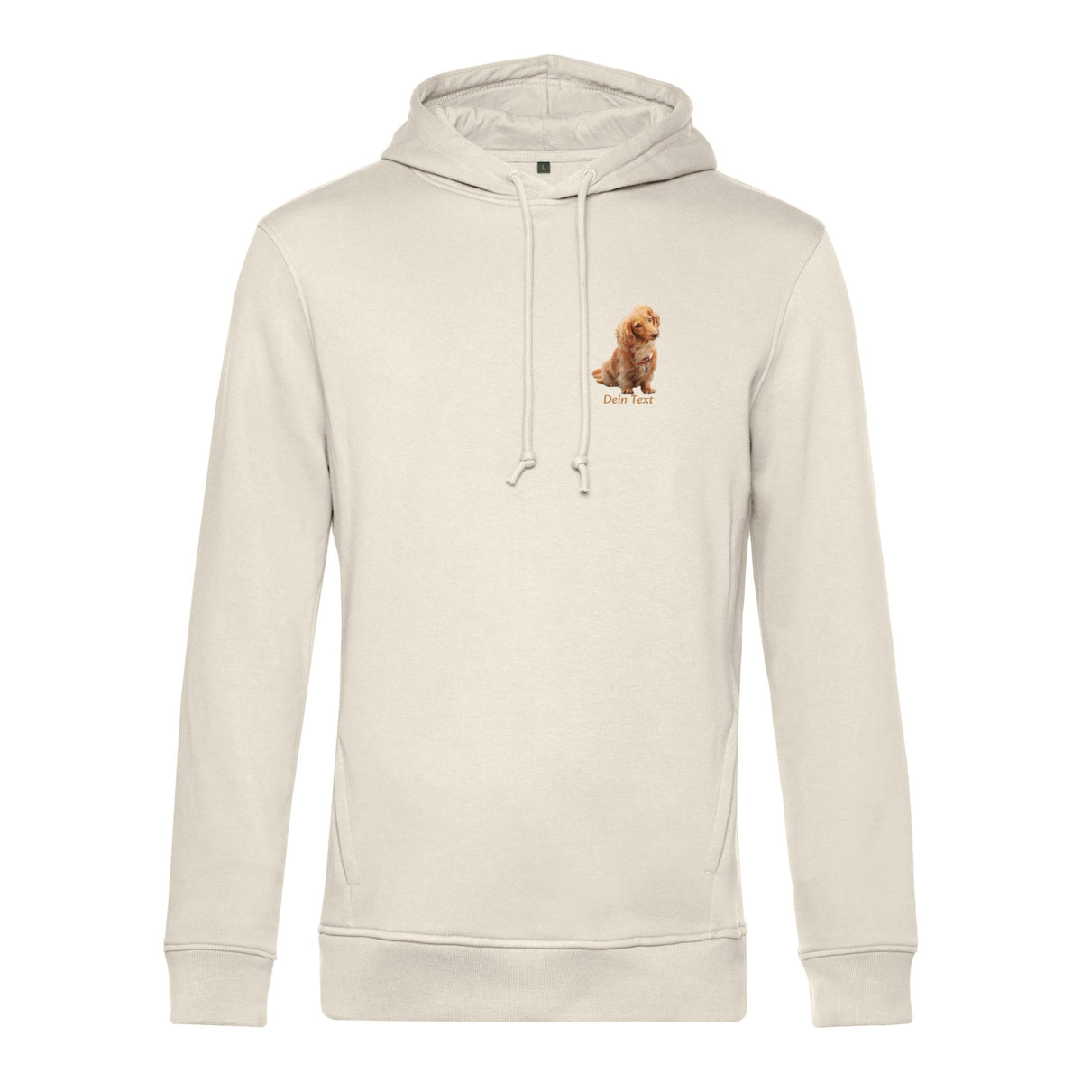 Hunde Bio-Hoodie für Herren mit Foto – Hintergrund wird entfernt | Brustdruck