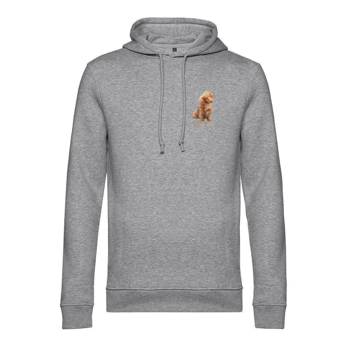 Hunde Bio-Hoodie für Herren mit Foto – Hintergrund wird entfernt | Brustdruck