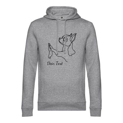 Chihuahua Team - Bio-Hoodie für Herren-Dein Wunschtext