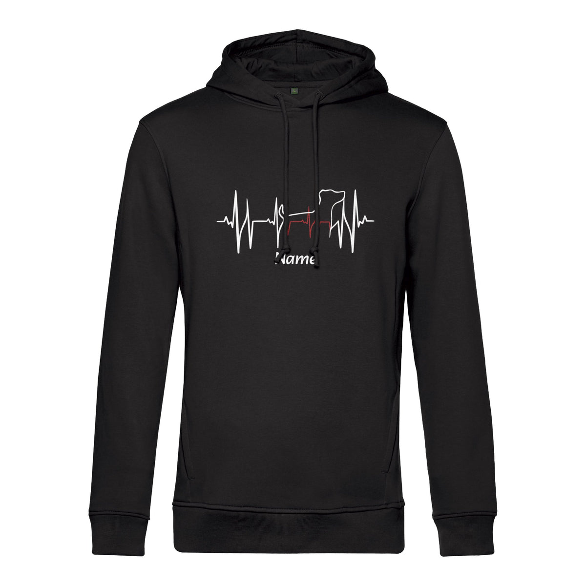 Lebenslinie - Bio-Hoodie für Herren | Personalisiert