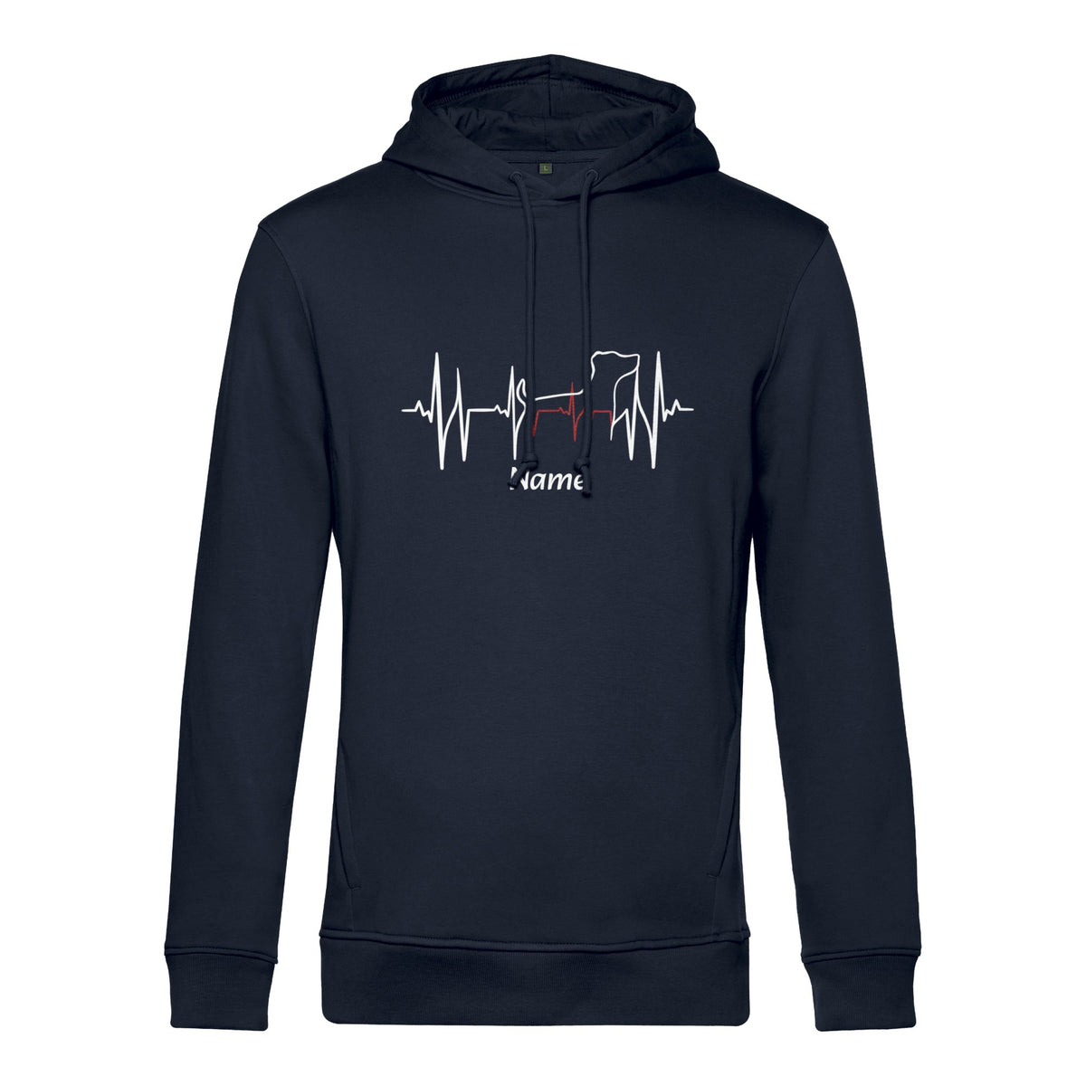 Lebenslinie - Bio-Hoodie für Herren | Personalisiert