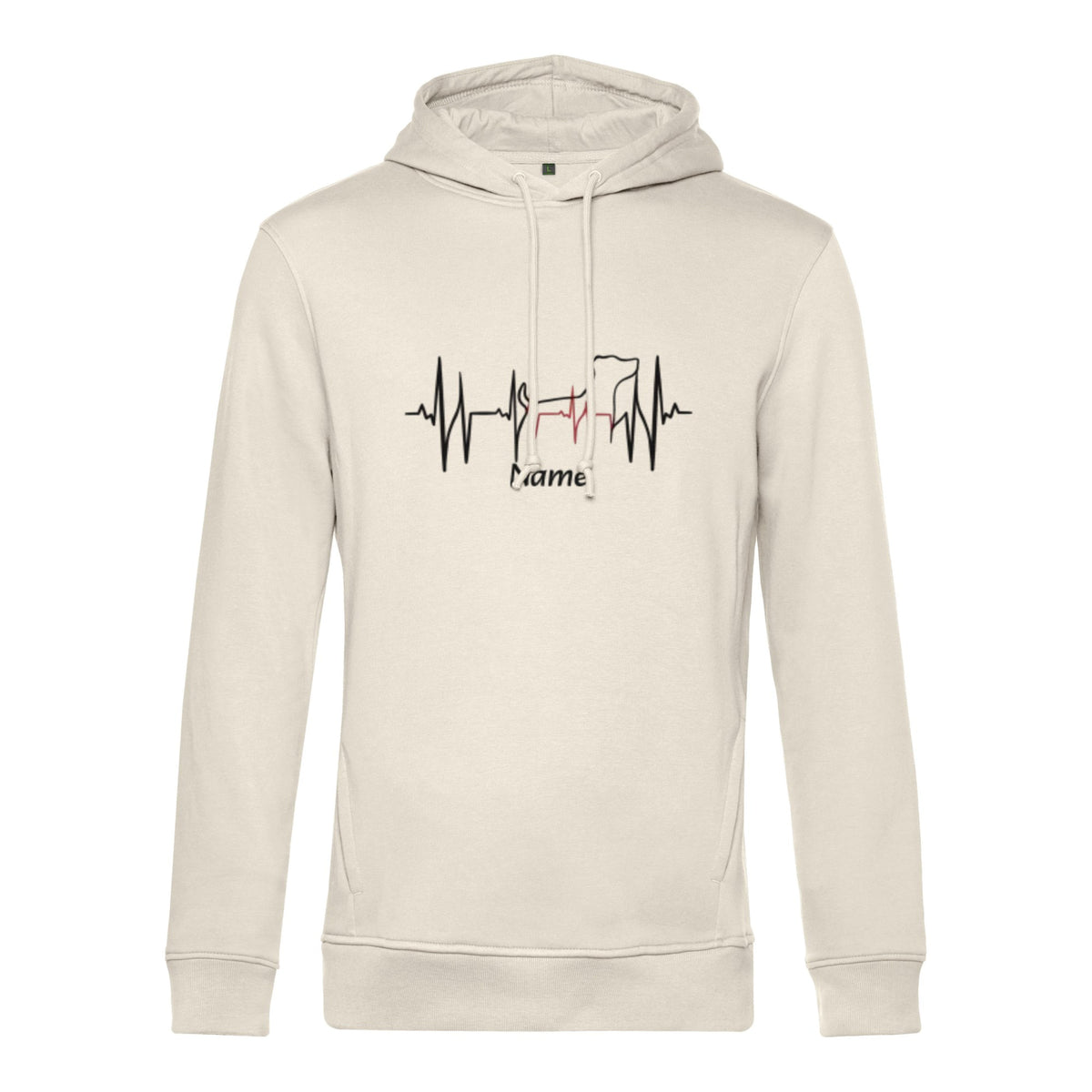 Lebenslinie - Bio-Hoodie für Herren | Personalisiert