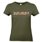 DOG MOM Damen T-Shirt – Liebe auf vier Pfoten im Patchwork-Look