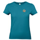 Damen T-Shirt mit kleiner Pfote – Vintage-Patchwork-Look | Hundeliebe