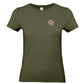 Damen T-Shirt mit kleiner Pfote – Vintage-Patchwork-Look | Hundeliebe