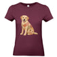 Labrador Damen T-Shirt – Hundeliebe im Vintage-Patchwork-Look mit Herz