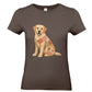 Labrador Damen T-Shirt – Hundeliebe im Vintage-Patchwork-Look mit Herz