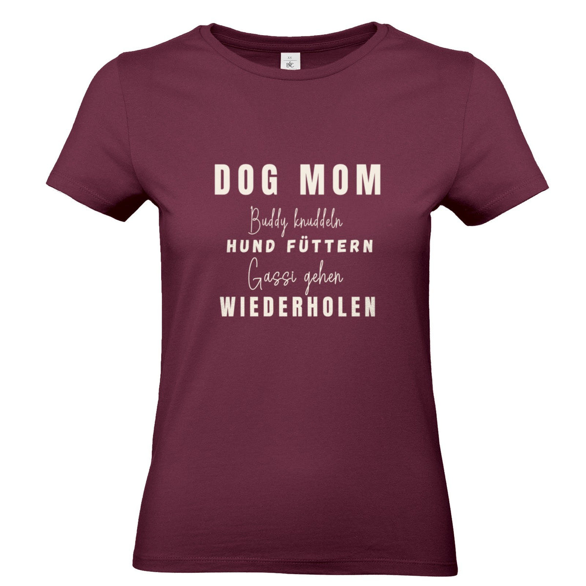 Dog Mom Lieblingshobby – personalisierbares T-Shirt