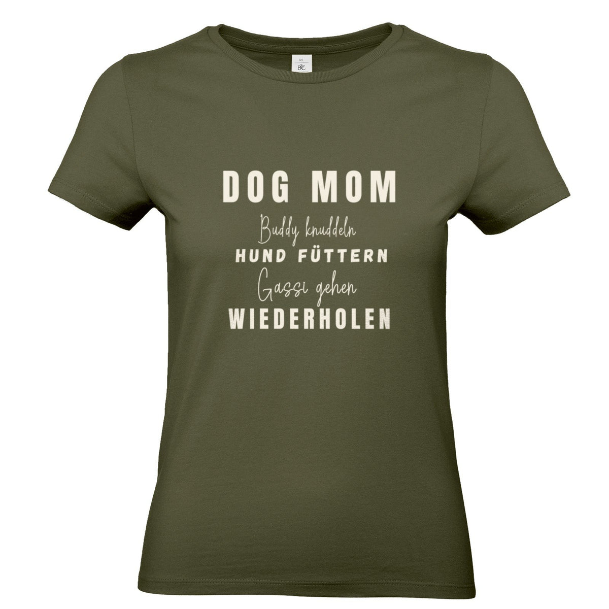 Dog Mom Lieblingshobby – personalisierbares T-Shirt