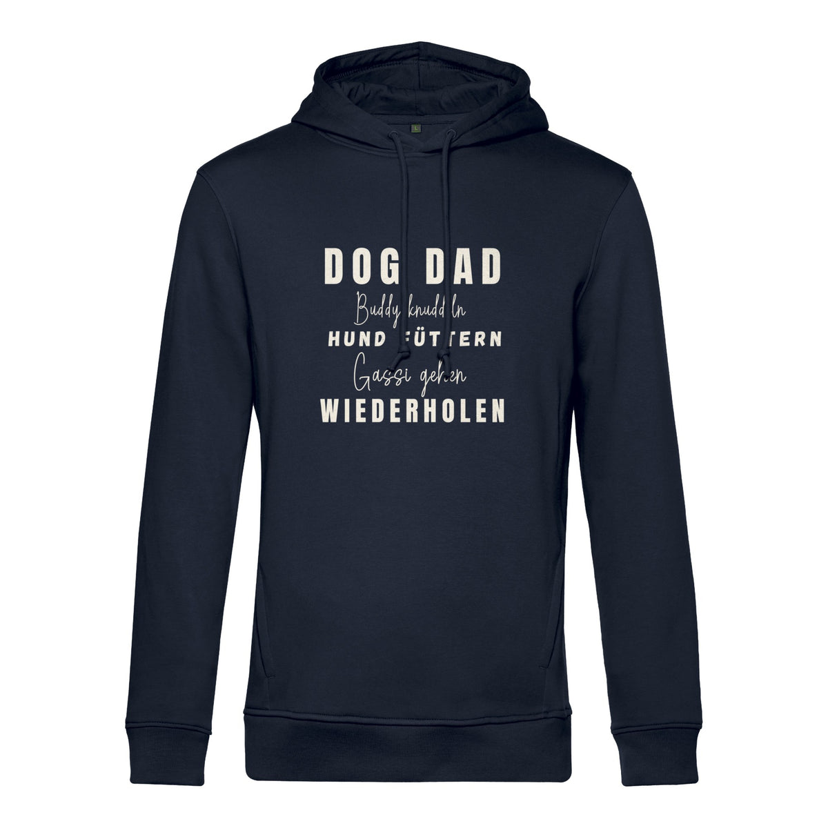 Dog Mom Lieblingshobby – personalisierbarer Herren Bio-Hoodie