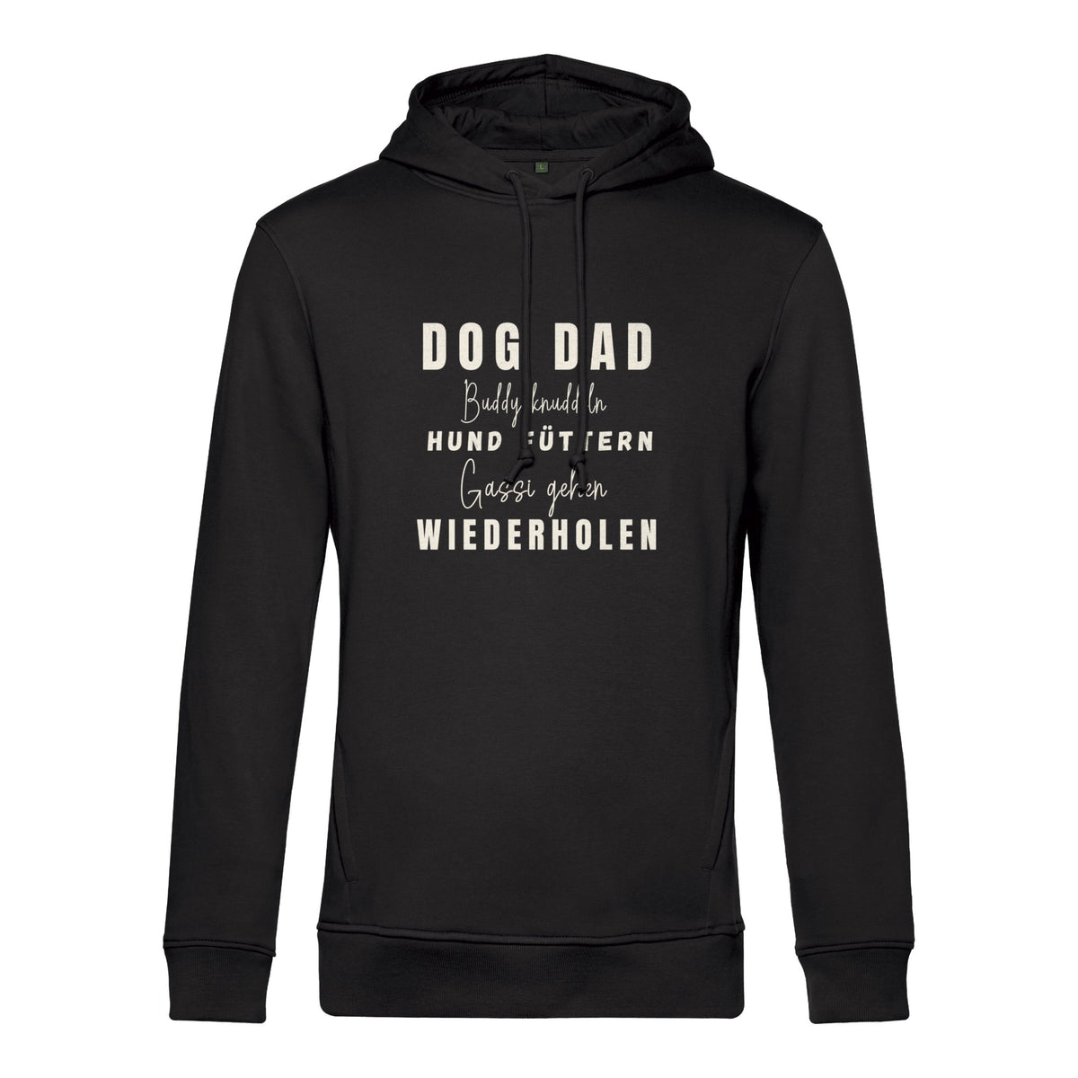 Dog Mom Lieblingshobby – personalisierbarer Herren Bio-Hoodie