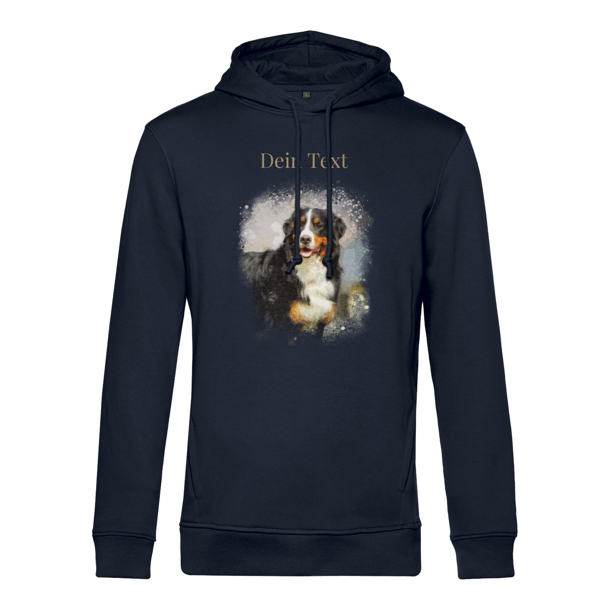 Personalisiertes Hunde Bio-Hoodie für Herren mit Foto