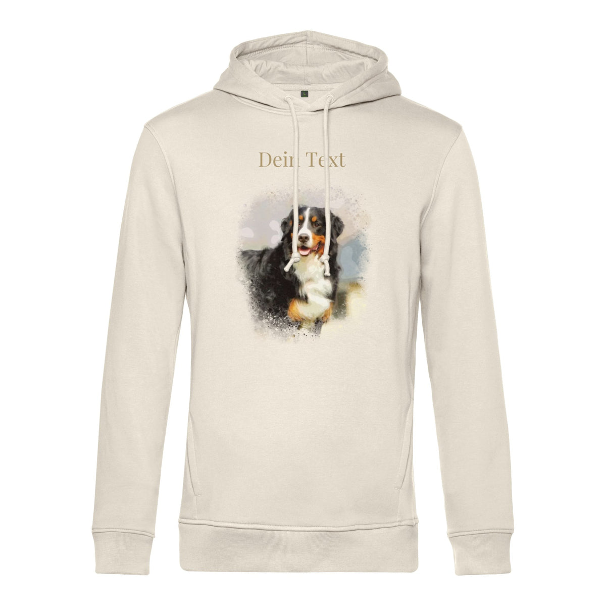 Personalisiertes Hunde Bio-Hoodie für Herren mit Foto